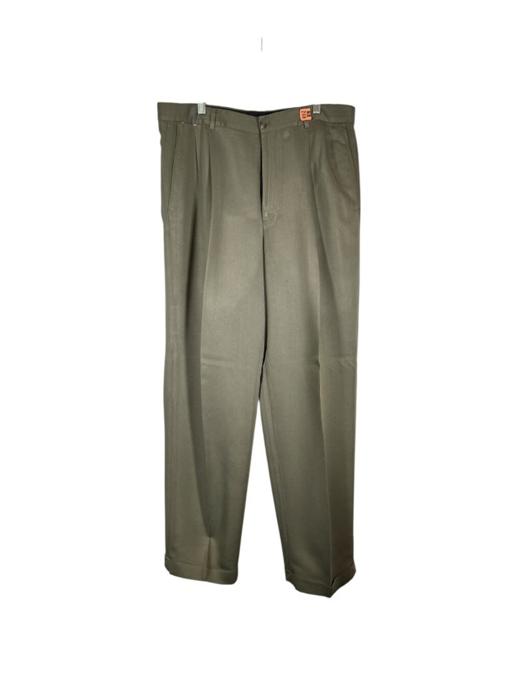 Vintage Crazy Horse Claiborne Men’s Pleated Cuffed Dress Pants 36x32 Olive